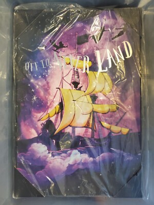 New Peter Pan Off To Neverland Wall Sign, 13''x19'' Peter Pan Ship