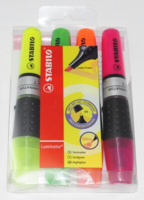 4 STABILO Textmarker LUMINATOR farbsortiert
