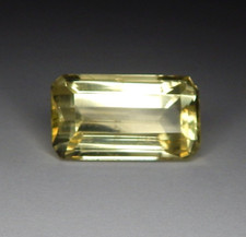 29.3ct Yellow Citrine Little Side Rainbow Natural Earth Mined Faceted Emerald