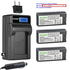 Kastar Battery LCD AC Charger for Sony Original NP-FC11 FC10 Battery OEM BC-VC10