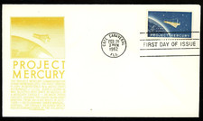 SPACE JOHN GLENN PROJECT MERCURY ORBITS EARTH 1962 ANDERSON CACHET FDC VF UNADD