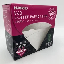 Hario V60 Pour Over Coffee Paper Filter 02  Box Of 100