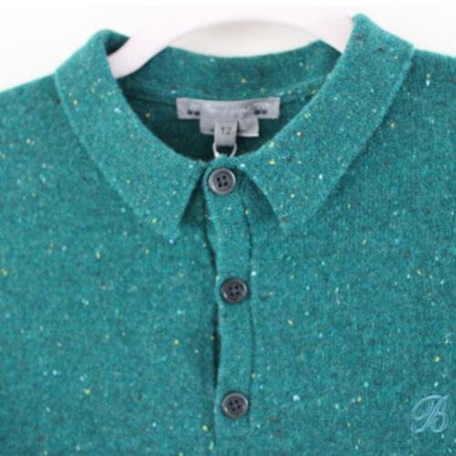 NWT Bonpoint Cashmere Long Sleeve Polo Knit Shirt Sweater Green 12 - Picture 3 of 7