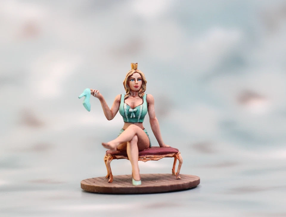 ⭐Sindeella.  Estatuilla 3D miniatura coleccionable Action Girl. 54mm 1/32 PINTADO⭐ Foto 2 de 4
