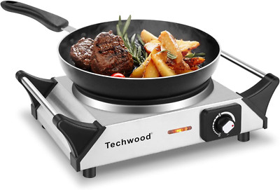 Hot Plate for Cooking, 1500W Electric Stove Countertop Single Burner with Adjust