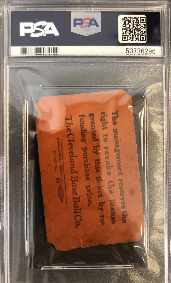 CLEVELAND TICKET STUB VALID FOR 1932 BABE RUTH HR #29 &100th RBI 7/29/32🔥PSA 1 - Image 2 of 4