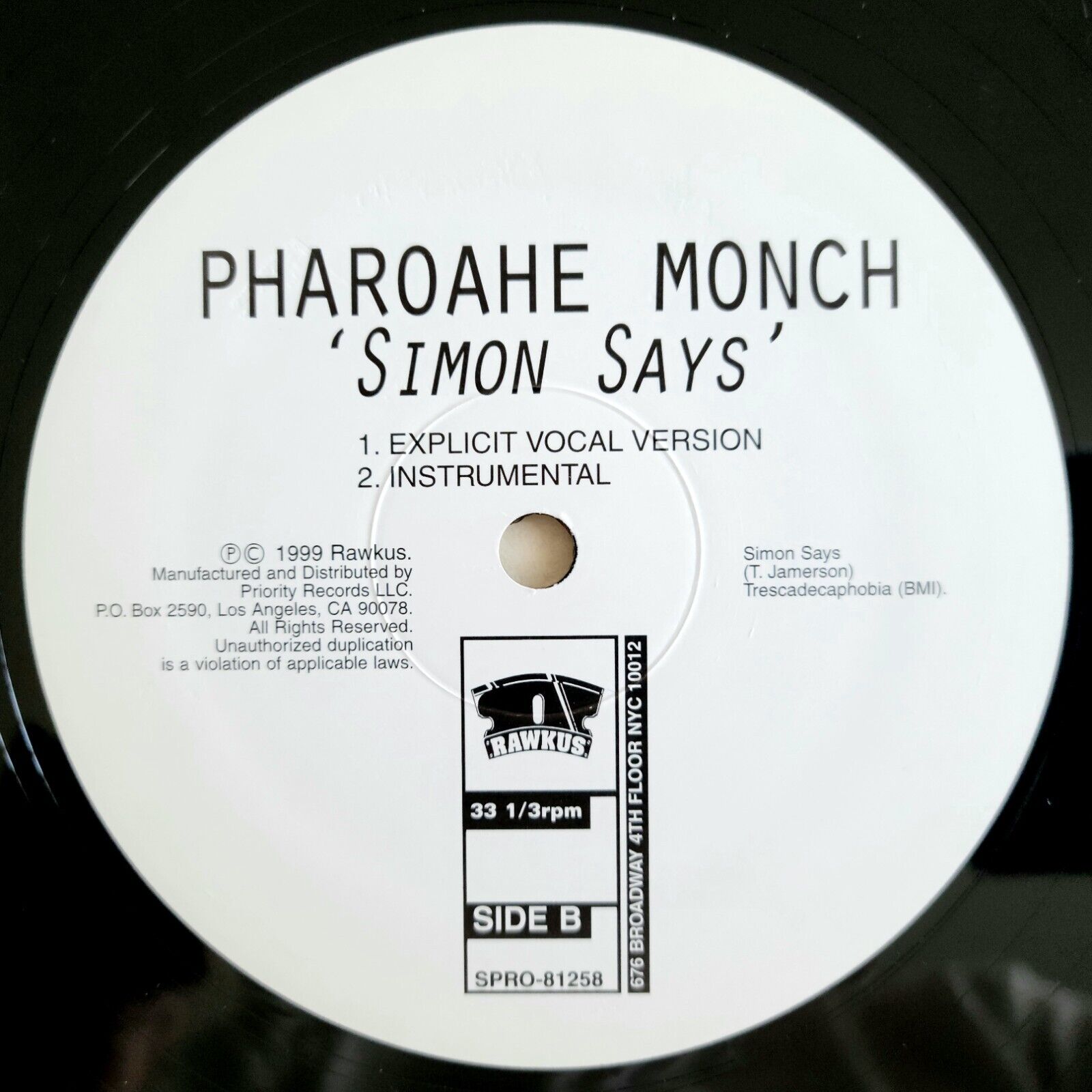 Pharoahe Monch - Simon Says (Explicit Version) - 1999 Rawkus - 12 Vinyl  Upload @thedailybeatdrop 