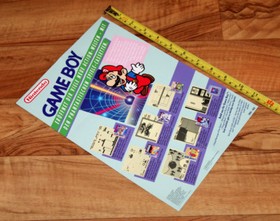 1990 NES GB Ad Flyer Mini Poster Super Mario Bros. 2 Metroid Zelda Pin Bot Golf