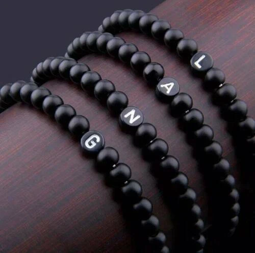 Bracciale Personalizzato Bandiera Spagna Con Iniziale - Uomo Donna, In Pelle E Tessuto Elastico, Regalo Originale