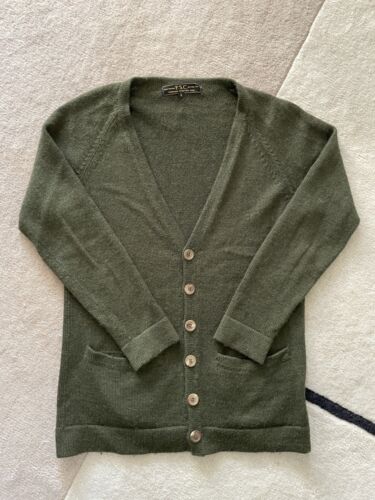 Freeman’s Sporting Club Vintage Retro Forest Green Wool Cardigan