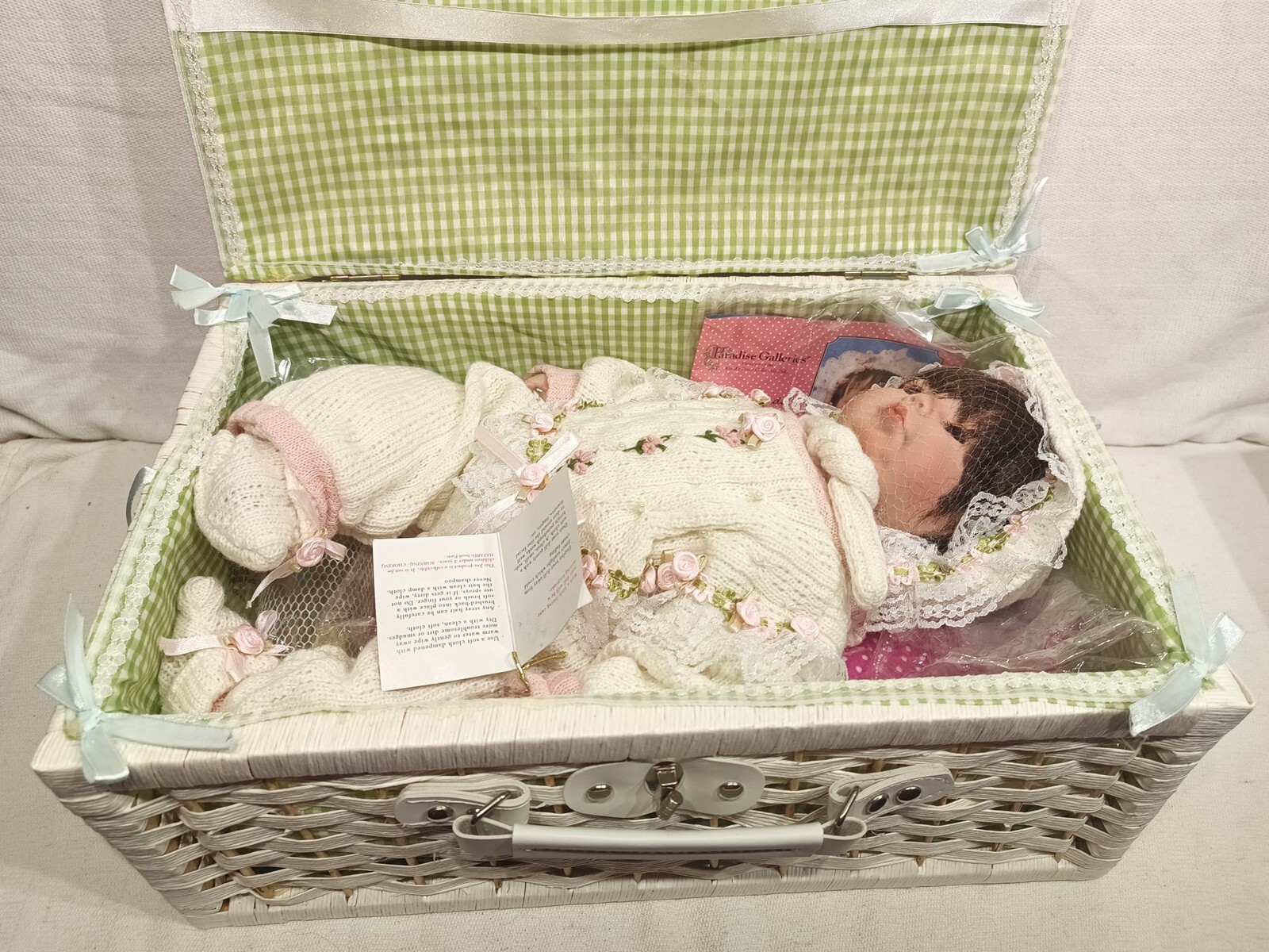 Paradise Galleries Beverly Stoehr Baby Amanda Baby Doll in Basket