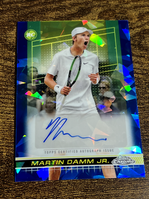 MARTIN DAMM JR 2024 Topps Chrome Tennis Sapphire Refractor Auto