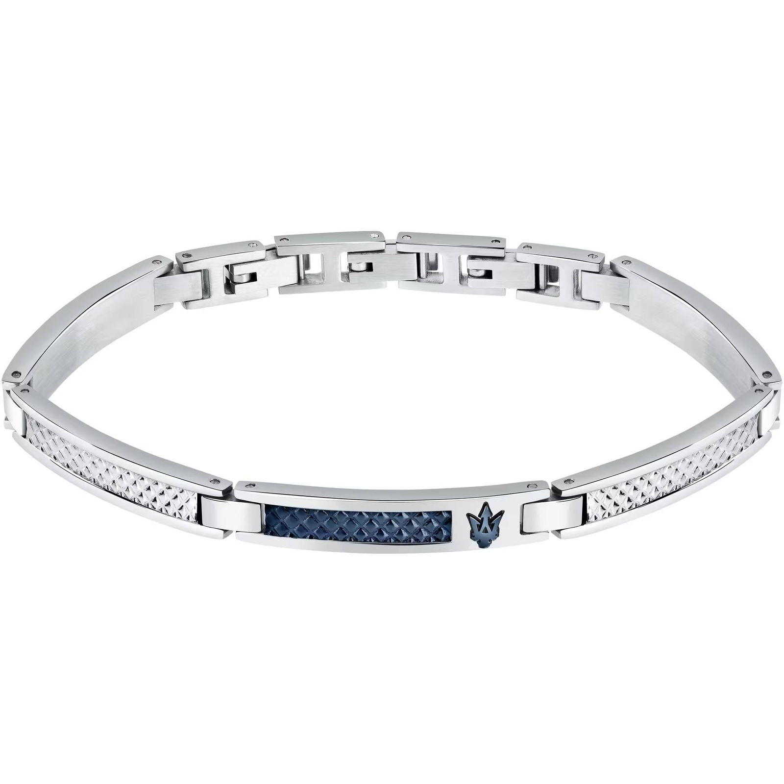 Bracciale Maserati Jewels JM423AVD22 Bracelet Acciaio Bicolore Blu Uomo