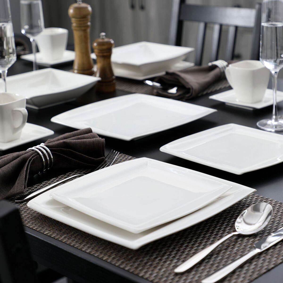 MALACASA Blance 12 Piece Dinnerware Set