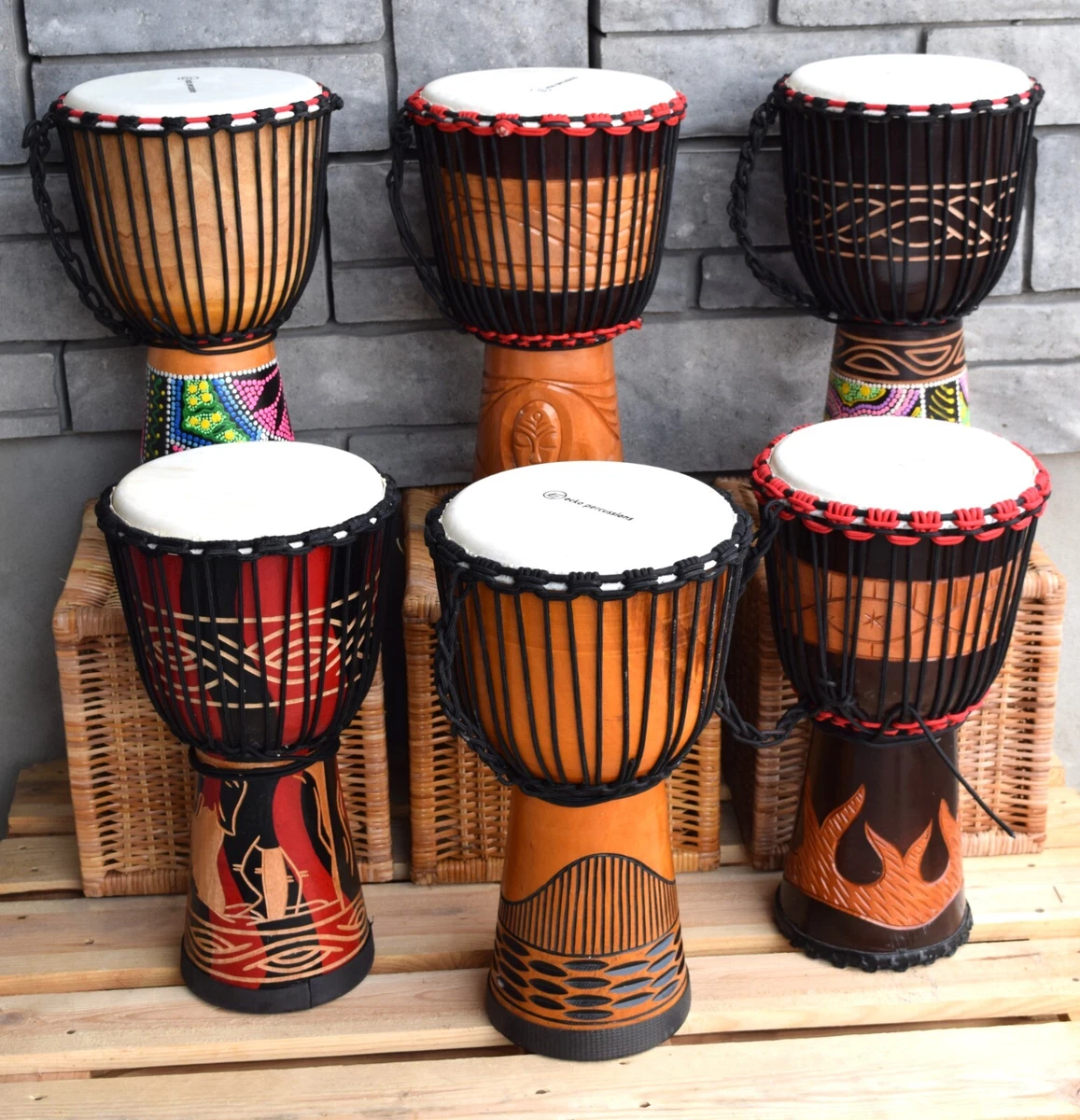 Tall Djembe 50cm Height 10 Head Totally Free Shipping USA All States