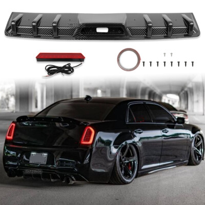For Chrysler 300 300C Rear Bumper Diffuser Lip LED Tail Brake Light ...