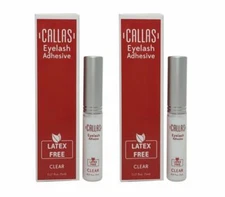 Callas Eyelash Adhesive / Clear / Latex Free / Pack of 2