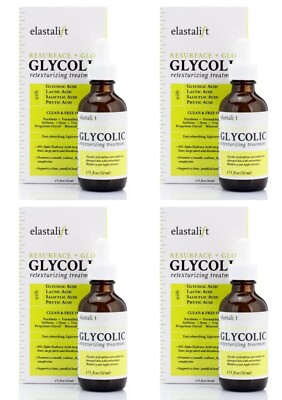 4X Elastalift Resurfacing Glycolic Acid Facial Peel Pores Line Texture  1.75 oz.