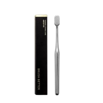 Adult Luxury Soft Toothbrush - Gold Silver Elegance Dental Gentle Brushes 1/2PCS