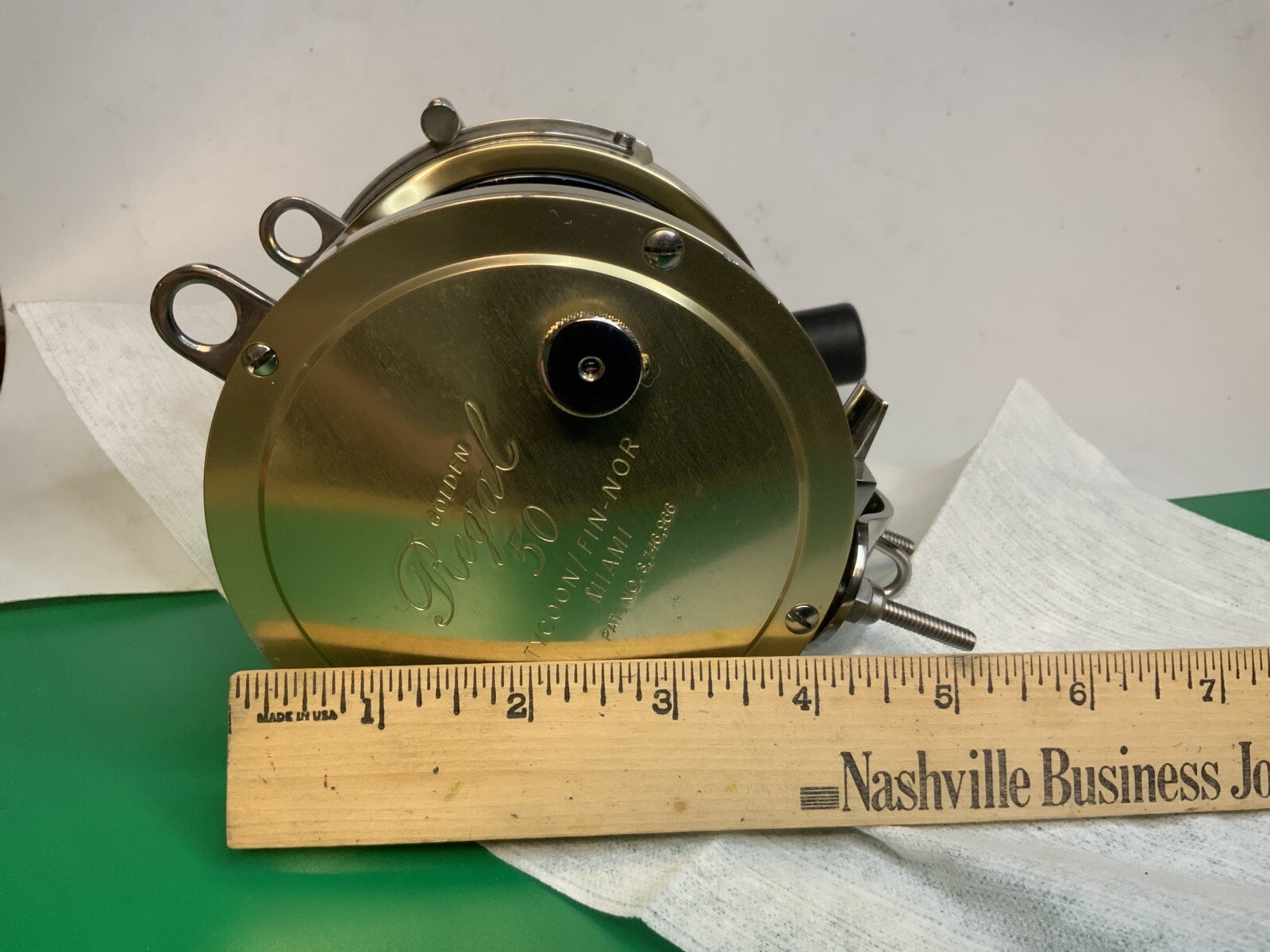 TYCOON FINNOR GOLDEN REGAL 50 VINTAGE DEEP SEA FISHING REEL NICE FOR