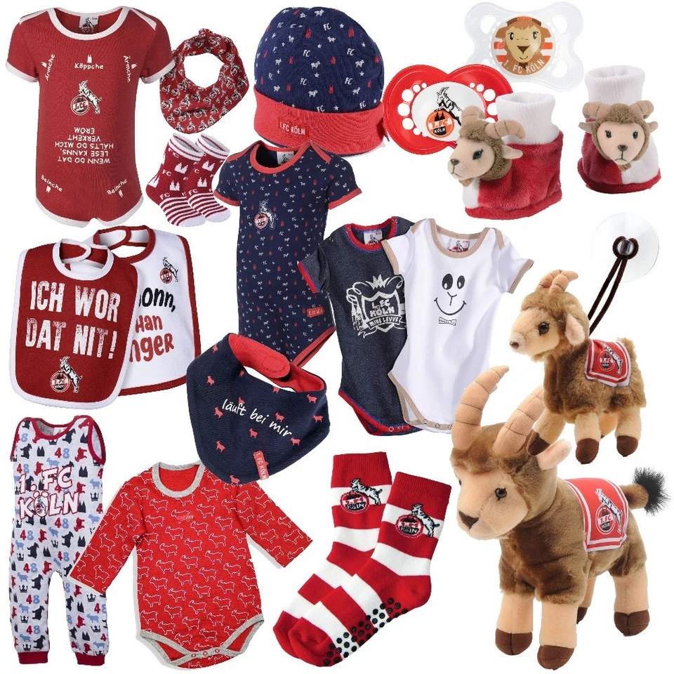 1. FC Köln Fanartikel Baby Body calcetines babero chupete Hennes