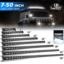 14 20 26 32 38 50 Led Work Light Bar Spot Flood Fog Offroad Driving For Atv Suv