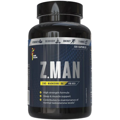 MR RUN Zinc Magnesium B6 Tablets x 120 - Muscle Energy Sleep Testosterone Booster