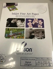 Canson Watercolour Digital 210 gsm 8.5" x 11" paper 100 Sheet Box