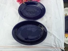 FIESTA NEW COBALT LARGE & MEDIUM PLATTERS PLATTER Fiestaware SET OF 2