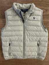 Boy  s Polo Ralph Lauren Down Insulated Gray Puffer Vest Size 7 Coat Jacket