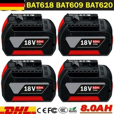 4 batterie originali 8 Ah per Bosch 18 V Professional GBA GSR GSB BAT618 BAT609 BAT620