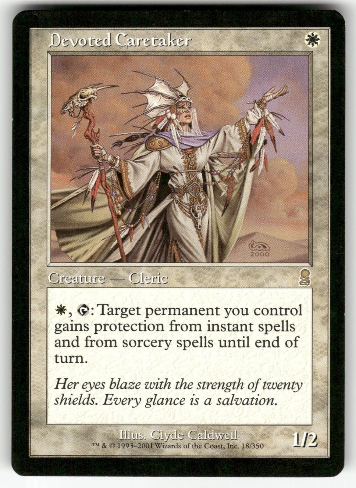 Devoted Caretaker 18 Rare Odyssey Magic: The Gathering Near Mint