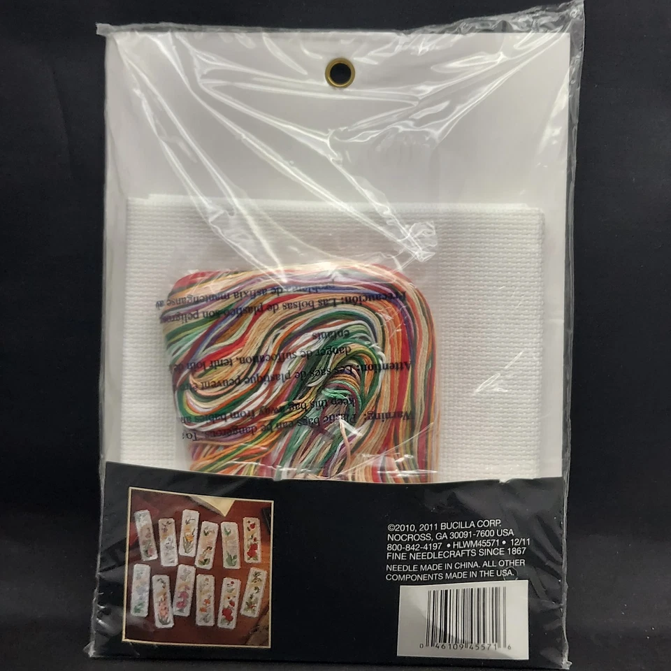 Bucilla Counted Cross Stitch Kit Flowers of The Month 12 Seasonal Bookmarks - Image 2 of 3