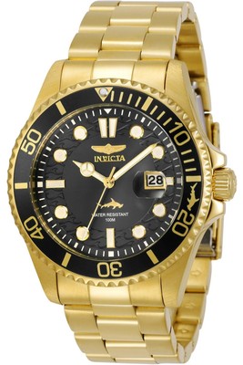 Men's Pro Diver Quartz Watch with Stainless Steel Strap Gold 22 Model 30026