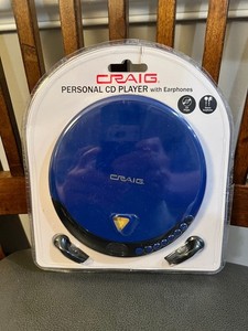 Craig Personal CD Player with Headphones CD2808BL Blue/Black New In Blister Pack