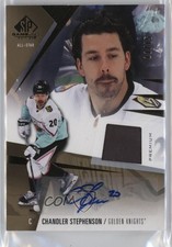 2023-24 SP Game Used Premium Materials 11/15 Chandler Stephenson #130 Auto 10o8