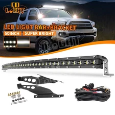 6D Curved Slim 50'' LED Light Bar Combo Driving+Bracket+Wire For Toyota 4X4 UTV