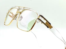 Men Sunglasses Fashion  Square Gold Clear Lens Retro Hip Hop Rapper Shades