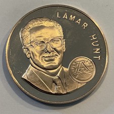 National Football League NFL Hall of Fame Lamar Hunt AFL Founder Coin Medal