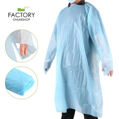 1/5/10/50 PC Disposable Isolation Gowns Dental Large Blue Knit Cuffs PPE Level 2