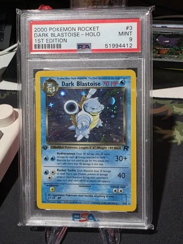 2000 Pokemon Rocket 1st Edition Dark Blastoise - Holo #3 PSA Mint 9