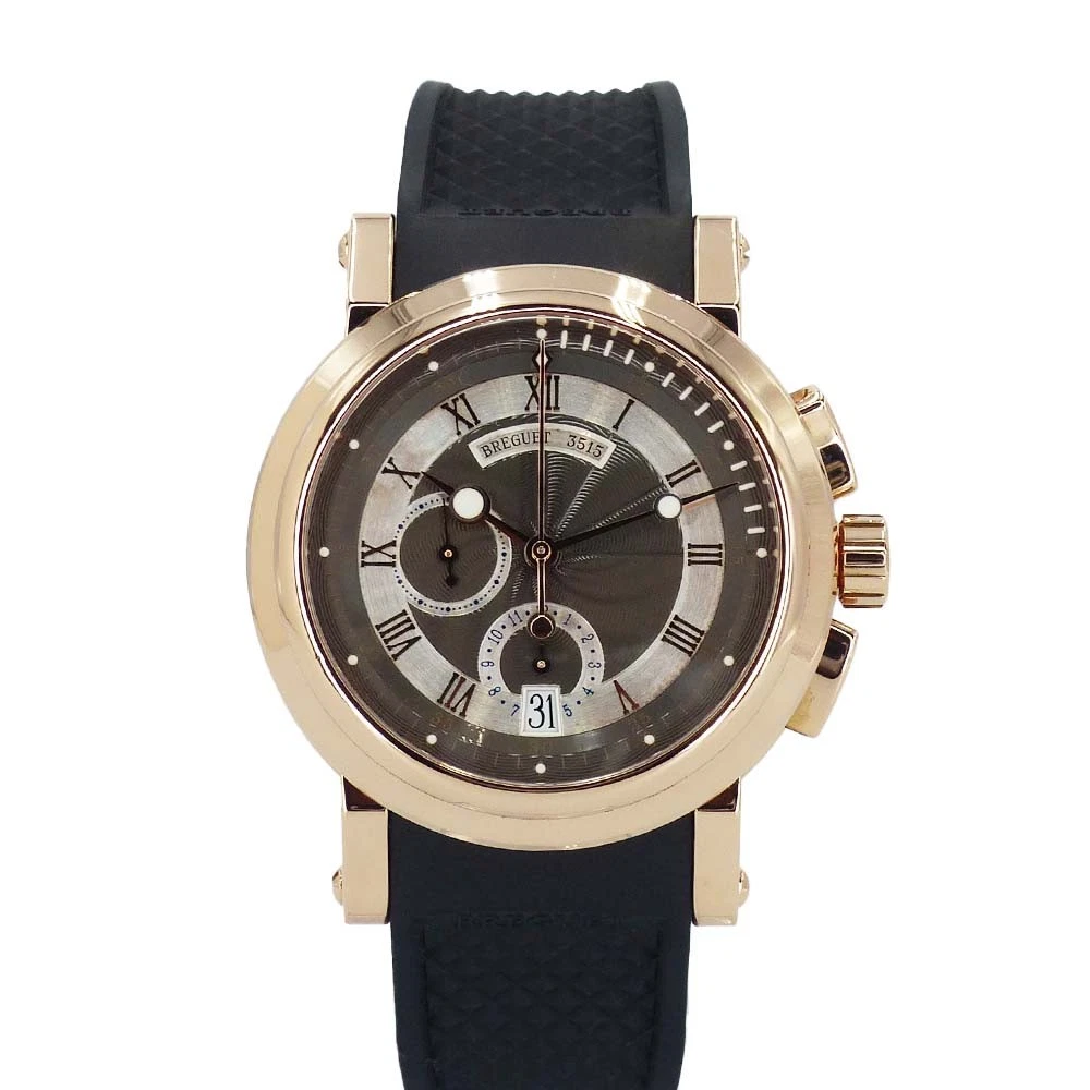 Breguet — Breguet MarineII Chronograph 5827BR / Z2 / 5ZU Silver Rubber Diamond #KNW1599
