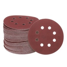 150pcs 5" Hook and Loop Sanding Discs 1200 Grit 8-Hole Sandpaper for Sander, Red 0.30 per gallon