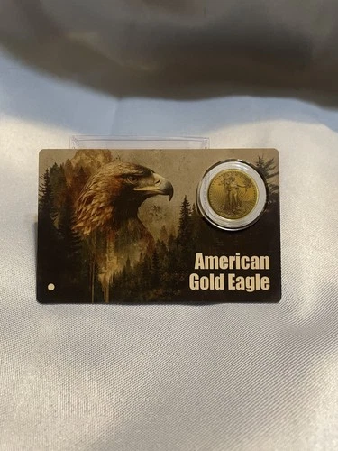 2026 Liberia American Gold Eagle 1/200 oz .9999 Gold Coin in Card Serial #104
