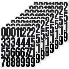 240 Numbers,2-Inch Self-Adhesive Vinyl 0-9 Number Decals 2 INCH, Black