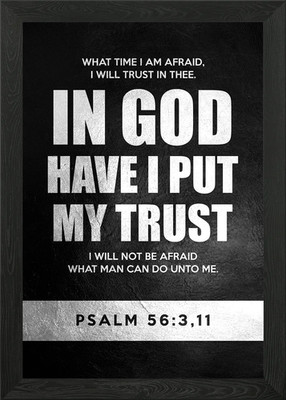 Psalm 56 3 11 Gerahmtes Wandbild Poster Leinwanddruck Bild