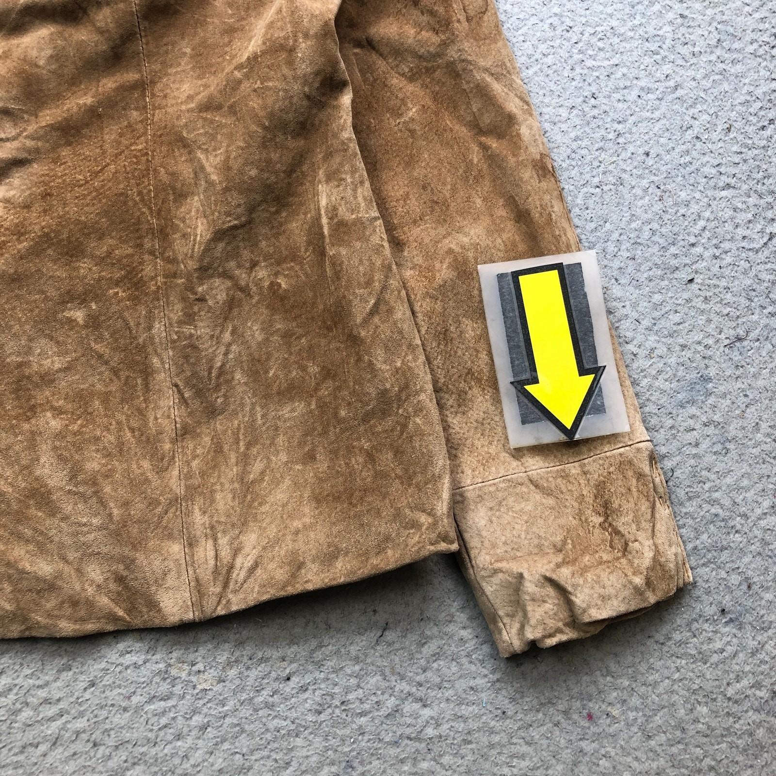 AMI Suede Leather Lined Snap Button Jacket Womens… - image 7