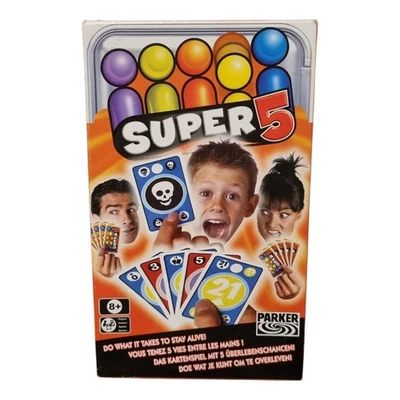 Super 5 Gesellschaftsspiel Das Kartenspiel mit 5 Überlebenschancen Komplett - Bild 1 von 4