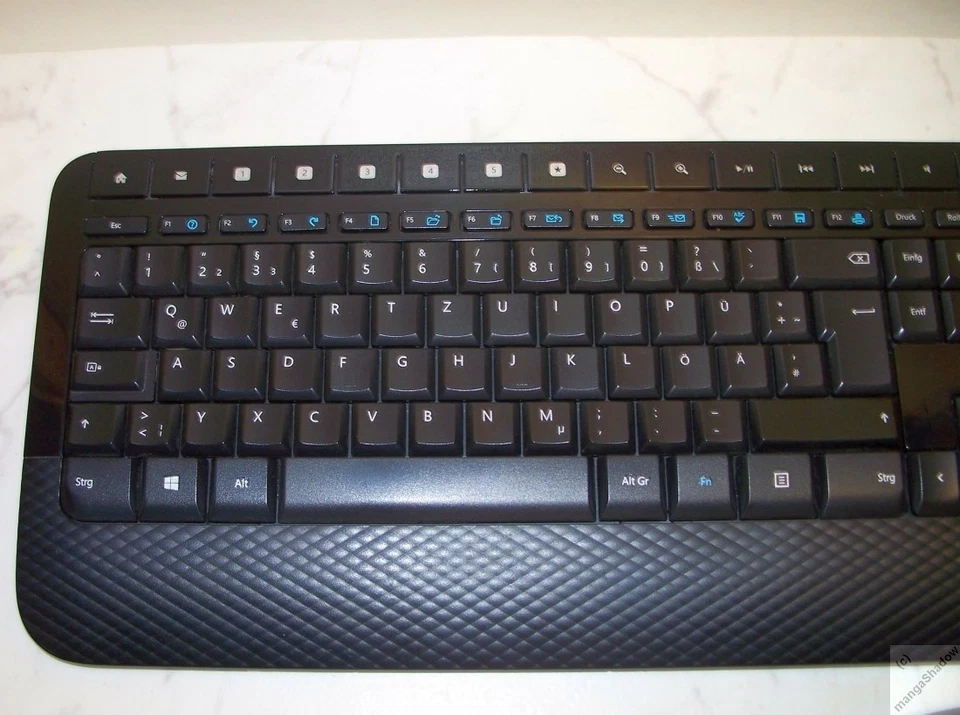 Funk Tastatur Maus Set DEFEKT Microsoft Wireless Keyboard 2000 Deutsch _n1 - Bild 2 von 4
