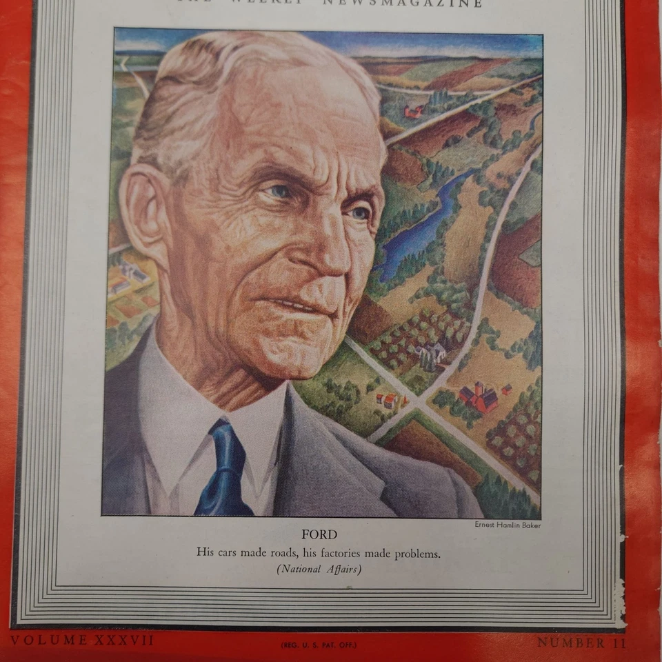 Vintage March 17, 1941 Time Magazine Henry Ford Motor Company Advertisements - Image 4 of 4